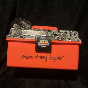 Kid Casters Profishiency Camo Orange Fishing Tackle Box Where Fishing Begins!